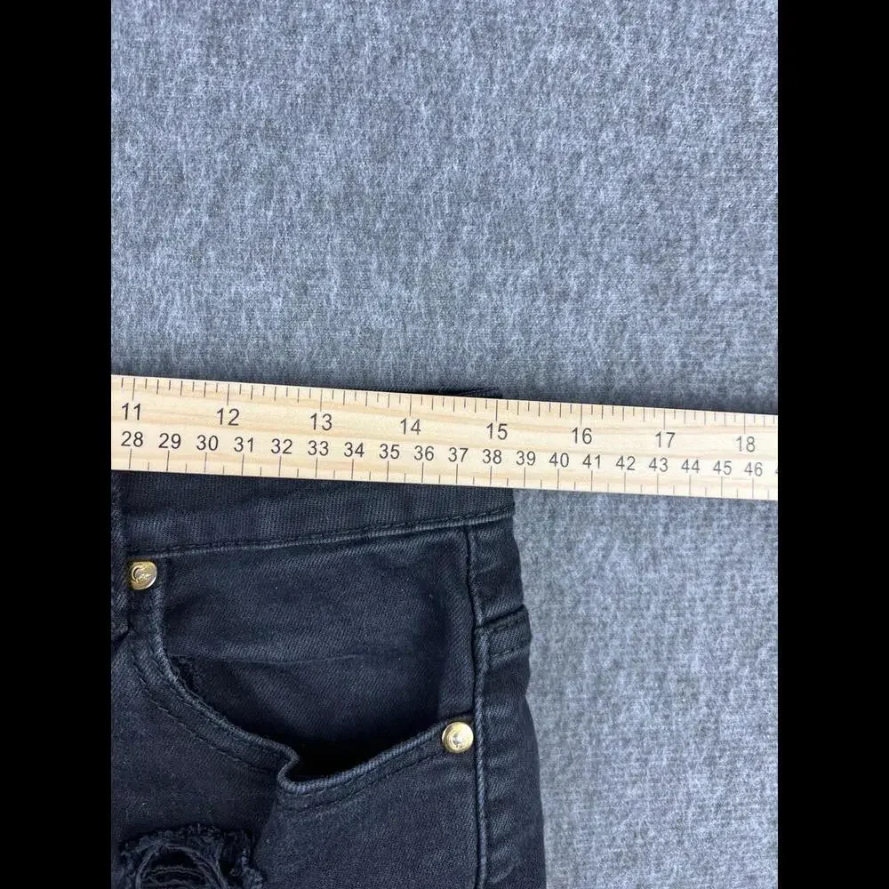 Argonaut Mens Ripped Black Skinny Jeans‎ Sz 32x32